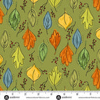 Fall Foliage Olive A-10113-G - Harvest Home By Amy Latta For Andover Fabrics