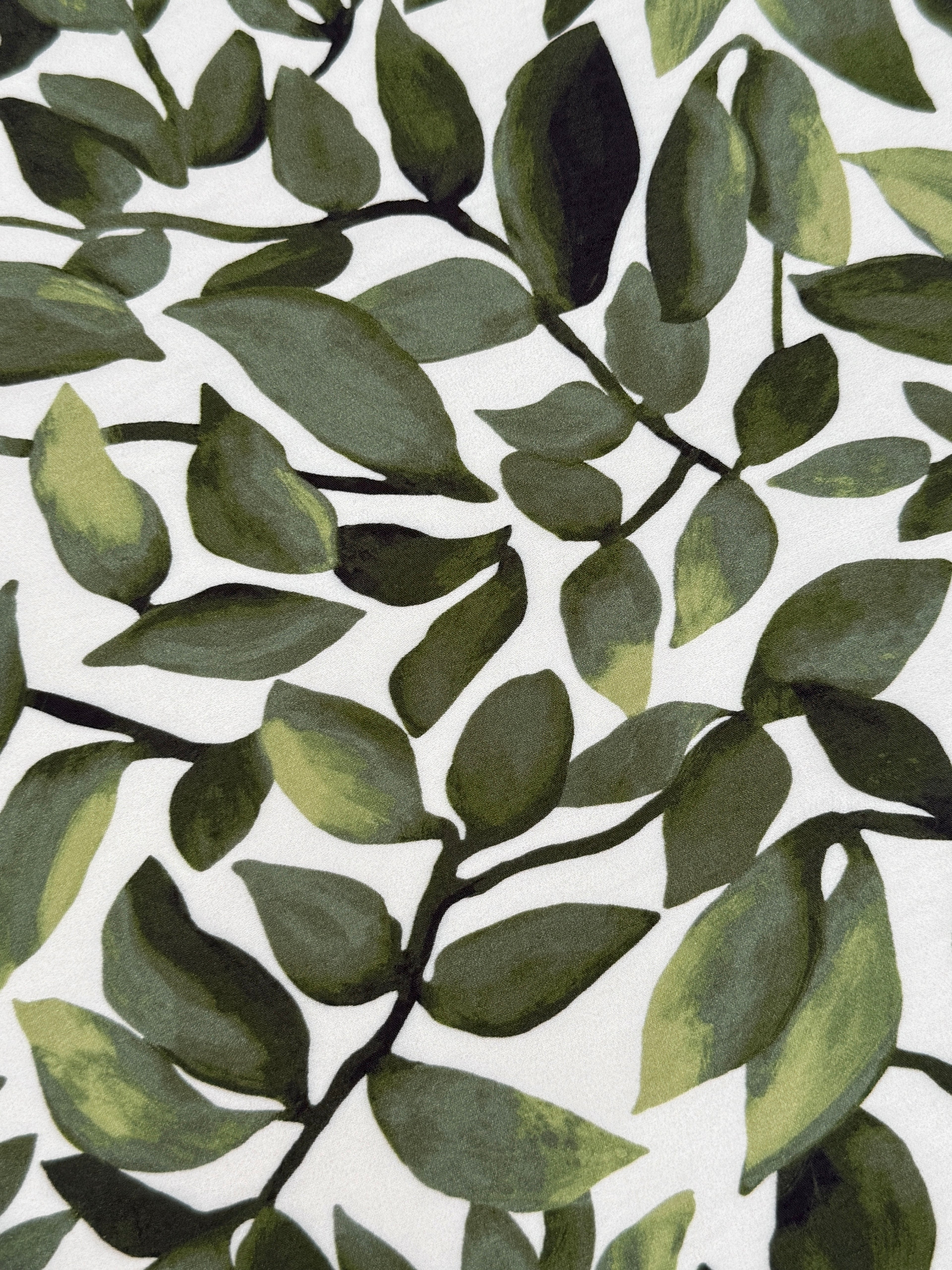 Painterly Leaf Viscose Blend