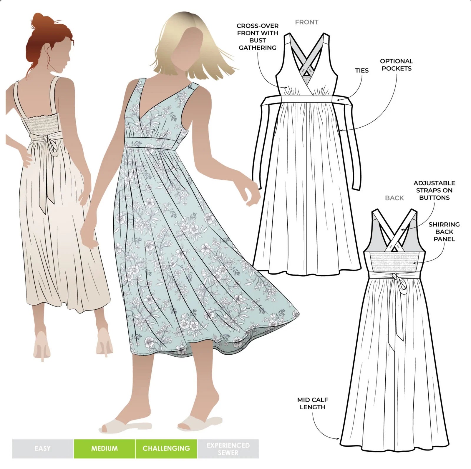 Livy Woven Dress By Style Arc Sizes 4-16 / 18-30