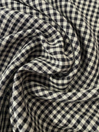 Homestead Gingham Laundered Linen - Black - By Lady McElroy
