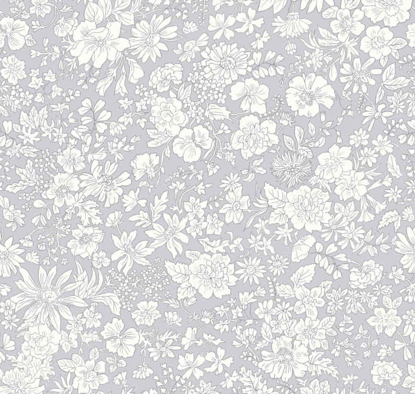 Emily Belle Lasenby Cotton Individual Fat Quarter By Liberty Fabrics - Lead (Neutrals) 016666429 A