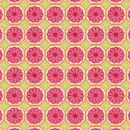 Whimsy - Mosaic Posy 2/1654E Individual Fat Quarter - By Kim Schaefer For Andover Textiles