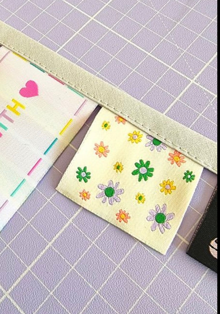 Sew Anonymous x 8 “Boho Flowers” Woven Labels