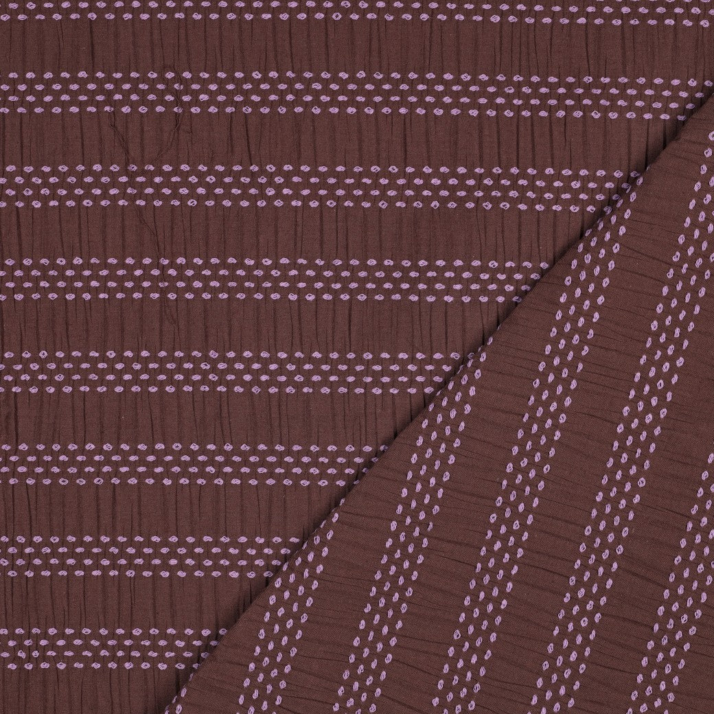 Stitched Stripe Cotton - Brown