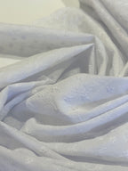 White Embroidered Cotton