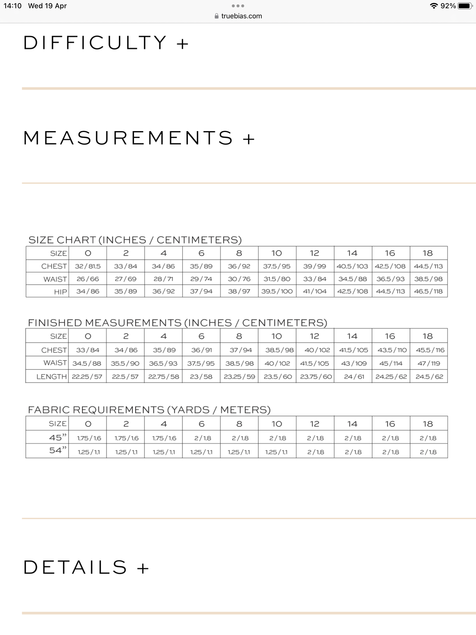 Ogden Cami By True Bias (0-18 and 14-30)