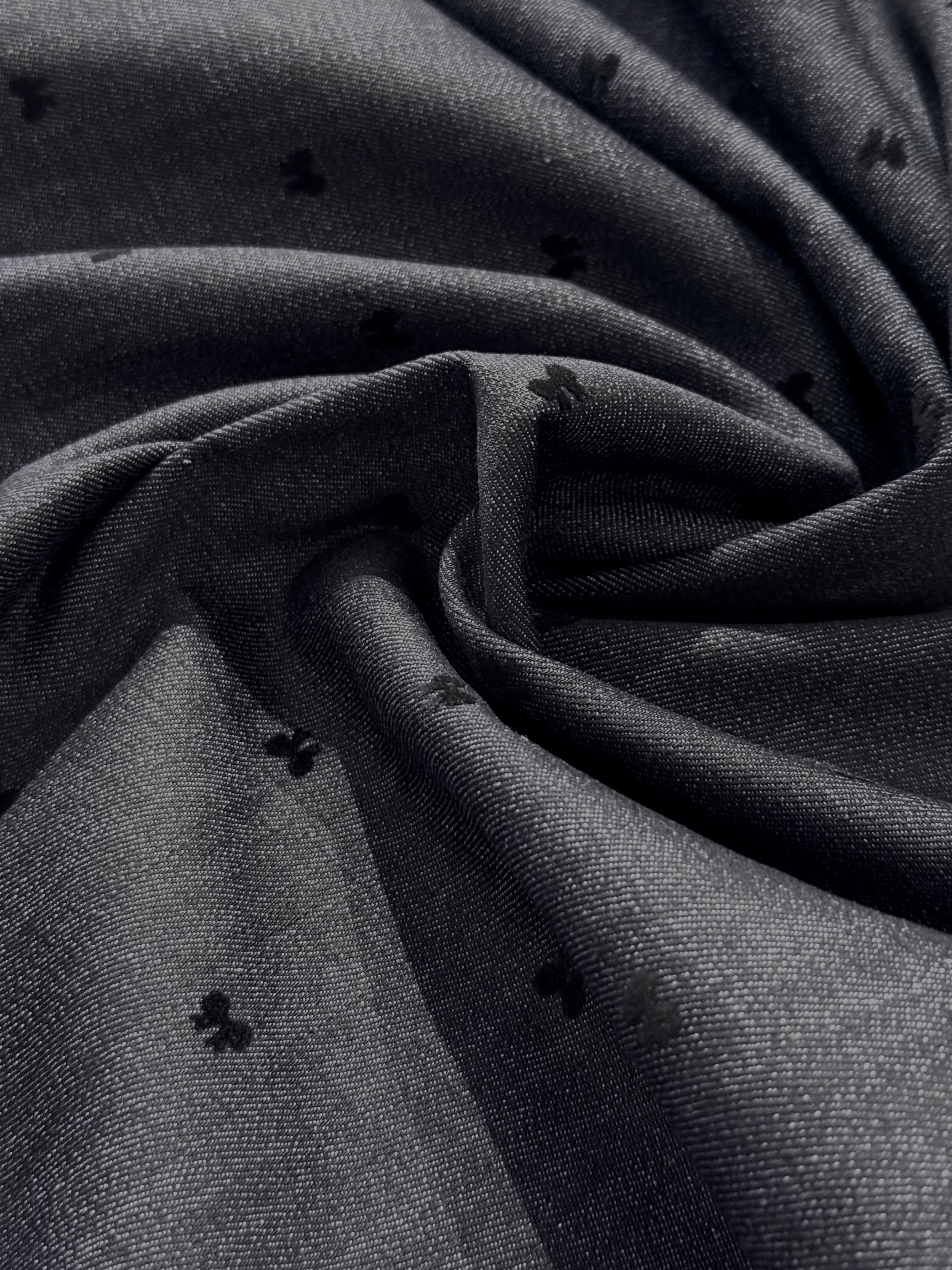 Flock Bow Stretch Indigo Denim 1.15 Metre