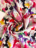 Watercolour Burst Viscose Linen Blend