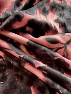 Shadow Floral Peach Storrie Sateen by Lady McElroy