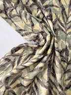 Abstract Leaves Viscose Blend Green