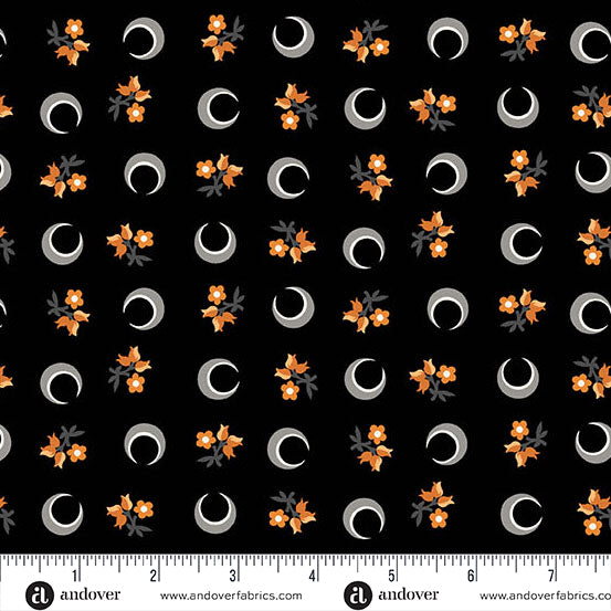 Nightfall - Flower Moon Black A-10204-K By Andover Fabrics