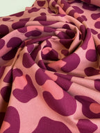 Old Rose Pink Leopard Cotton Jersey