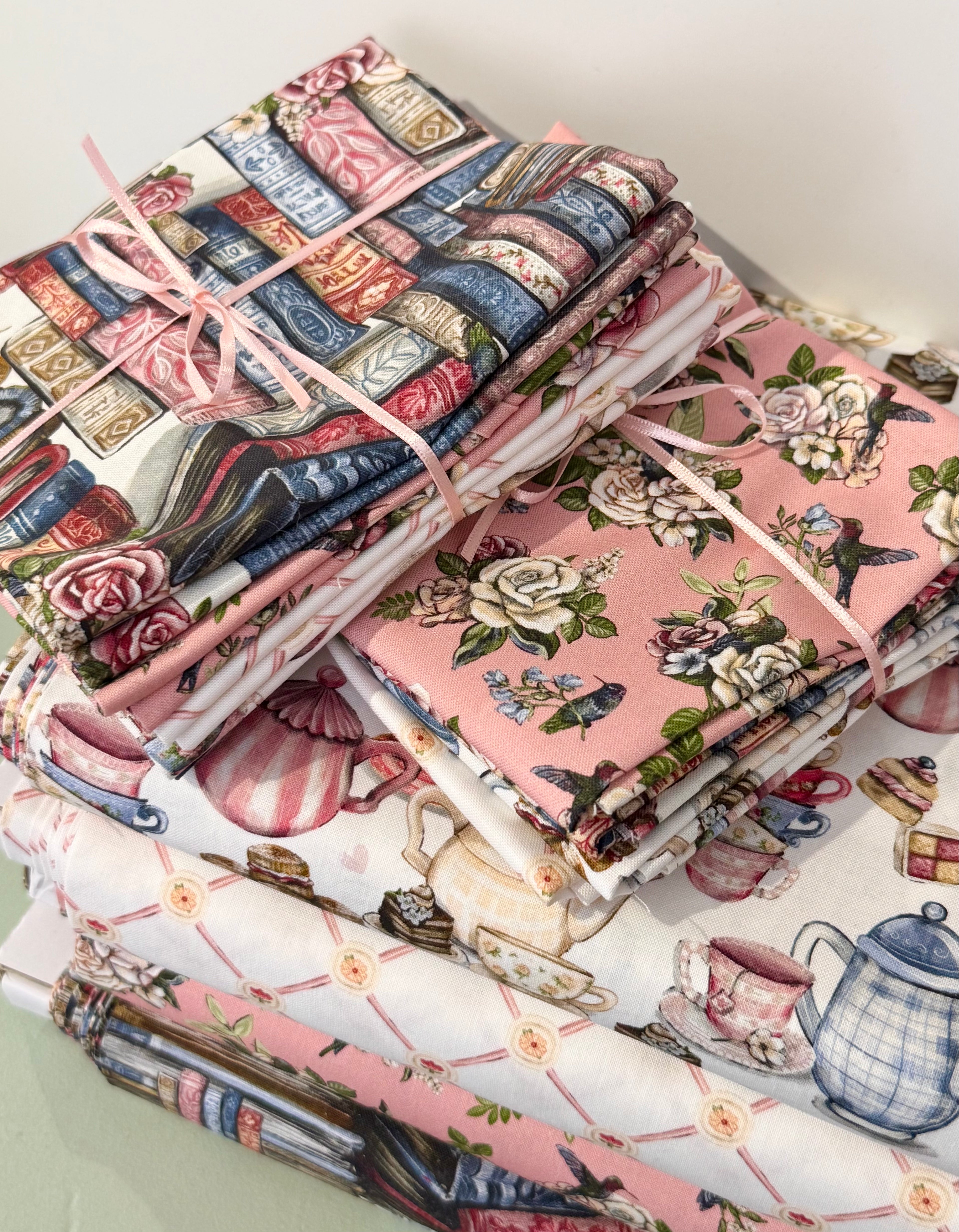 Camelot Fabrics - Tea And Poetry - Romantic Roses Individual Fat Quarter - 49240603
