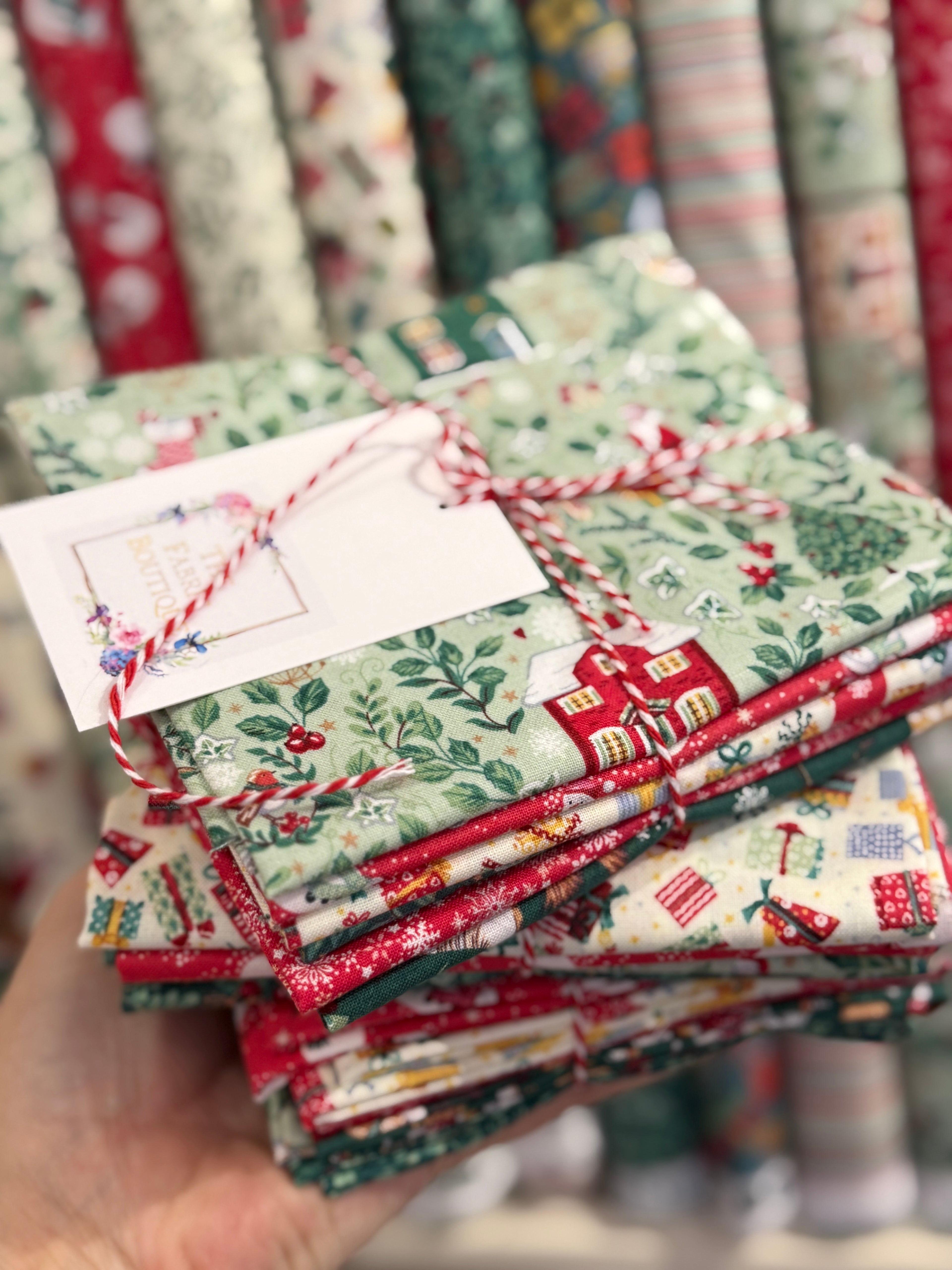Country Christmas Fat Quarter Bundle x6 Red/Green