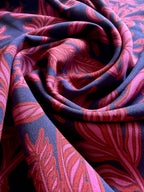 Botanical Navy & Berry Deadstock Viscose