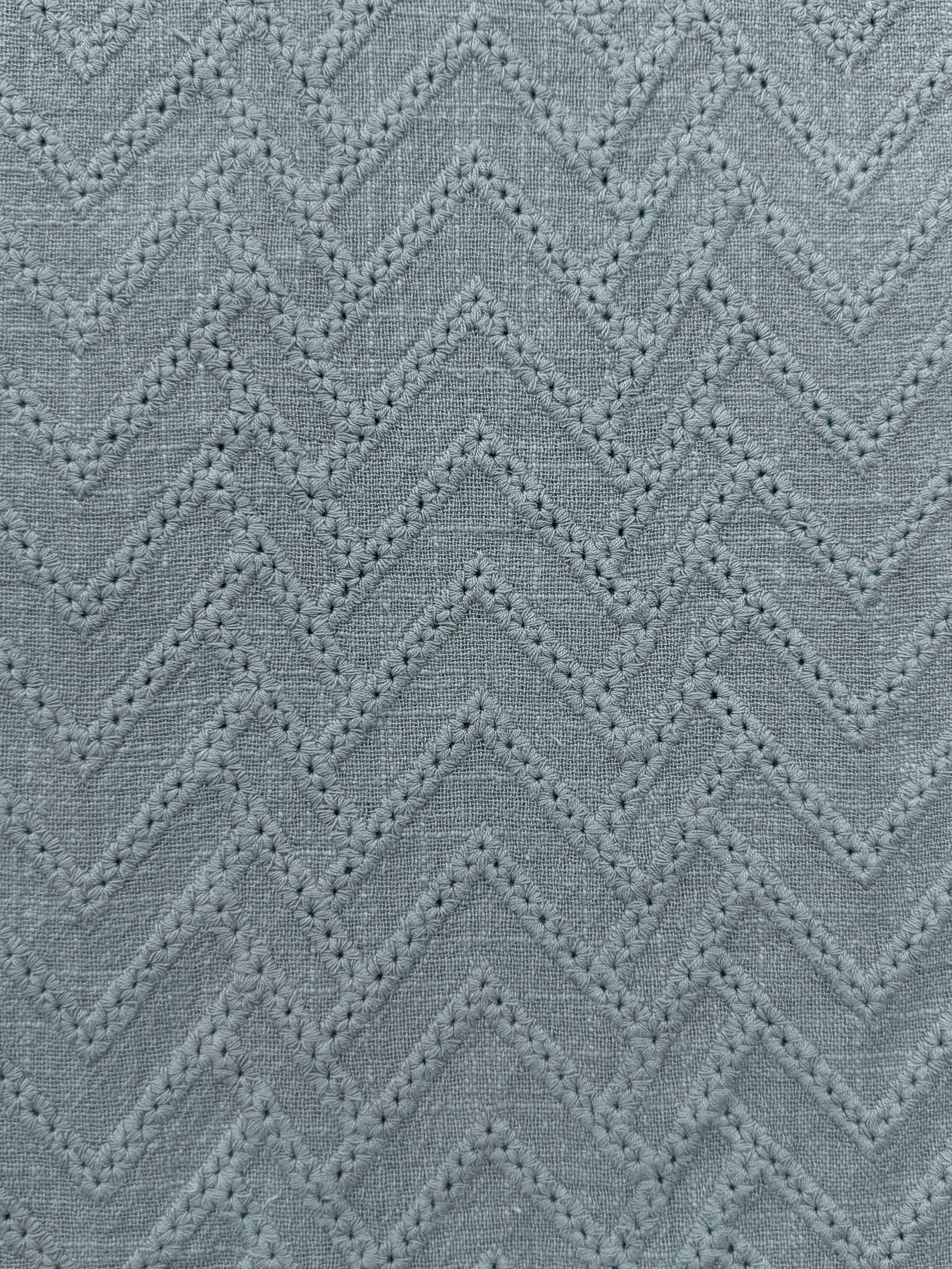 Sea Foam Embroidered Cotton