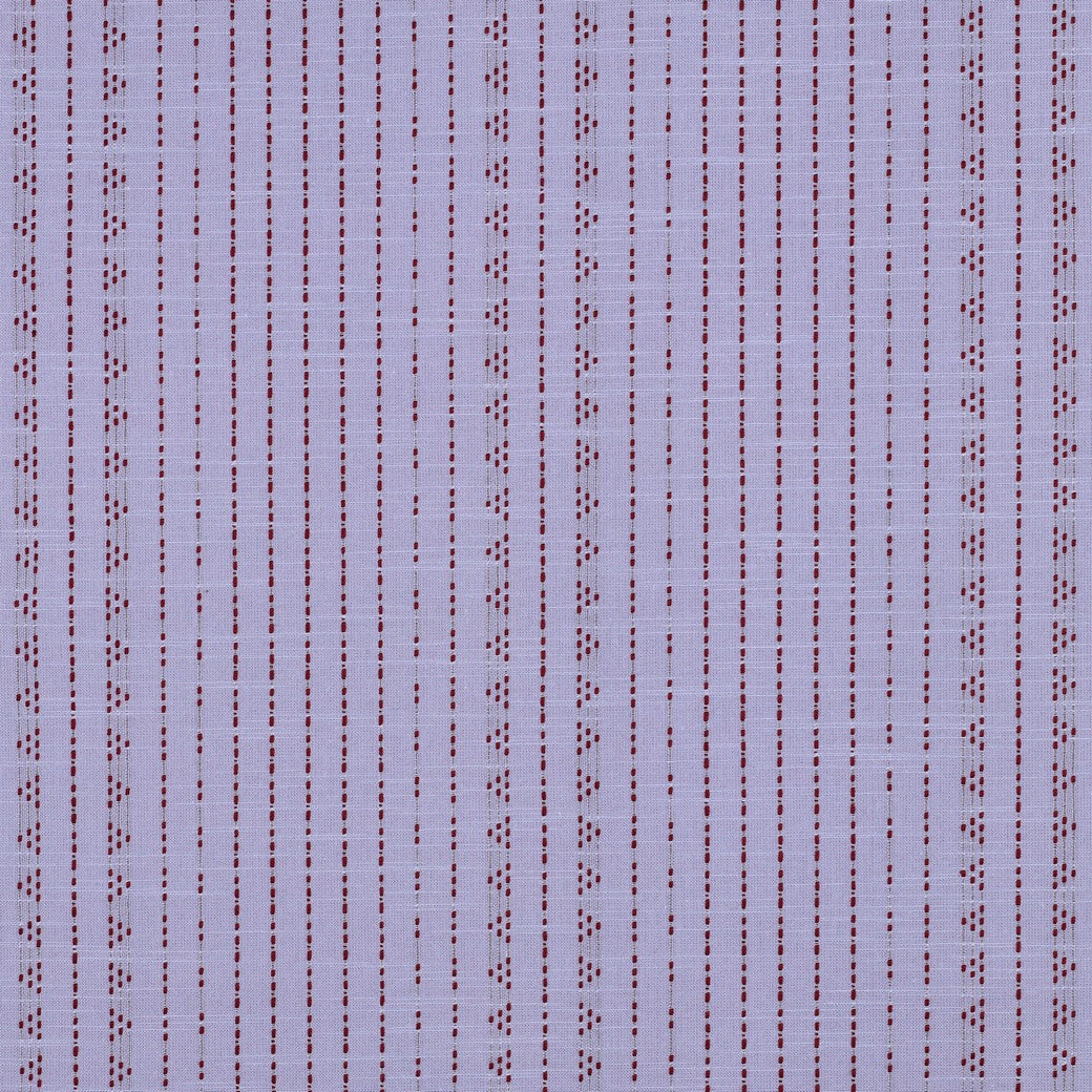 Lilac Dot Dash Stripe Yarn Dyed Cotton
