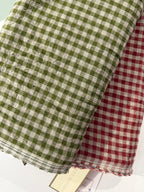 Homestead Gingham Laundered Linen - Kiwi Green - By Lady McElroy