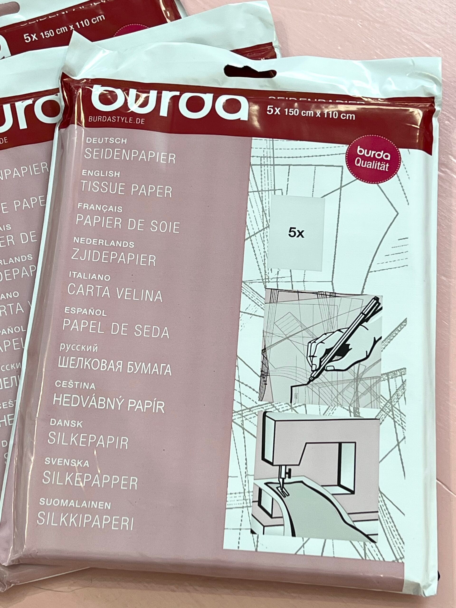 Burda Tissue Paper 5 Sheets (150cm x 110cm)