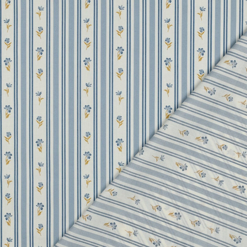 Margot Stripe Flower Cotton Poplin