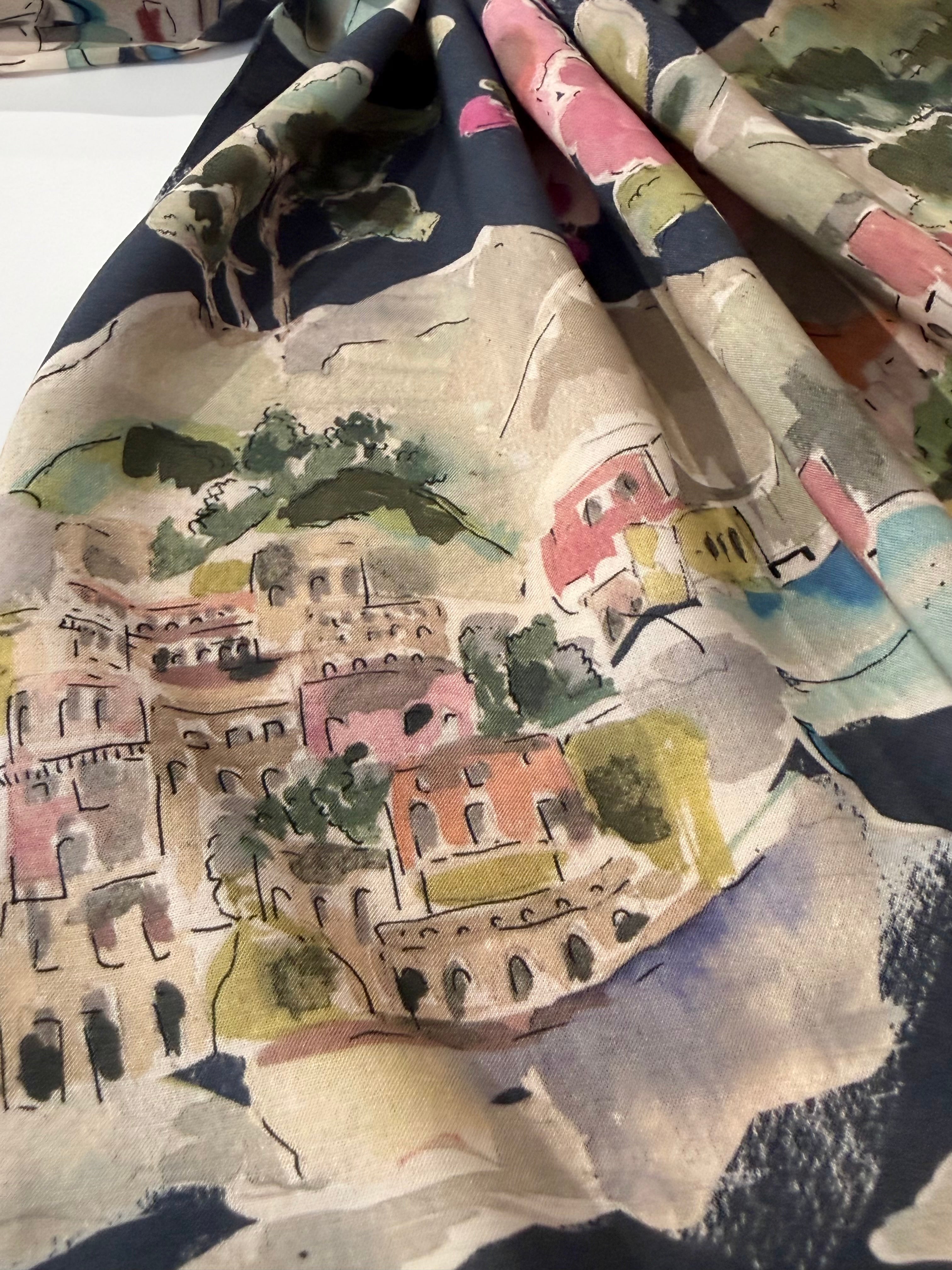 Life in Venice – Evening Viscose Challis Lawn by Lady McElroy