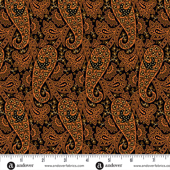 Nightfall - Paisley Black A-10203-K By Andover Fabrics