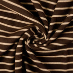 Classic Stripe Jacquard Knit - Chocolate Brown