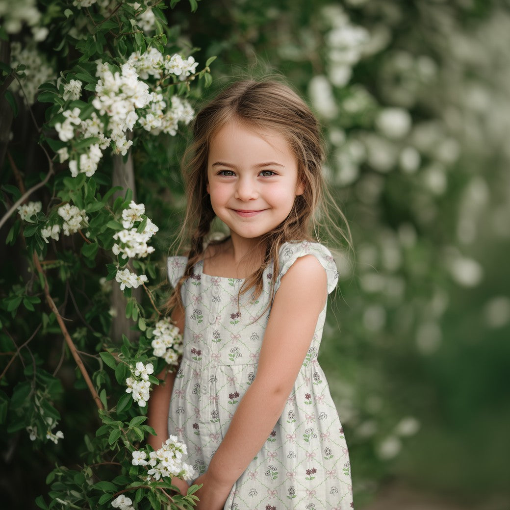 Bows & Blooms Cotton Double Gauze