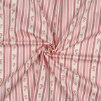 Birdie Stripe Flower Cotton Poplin