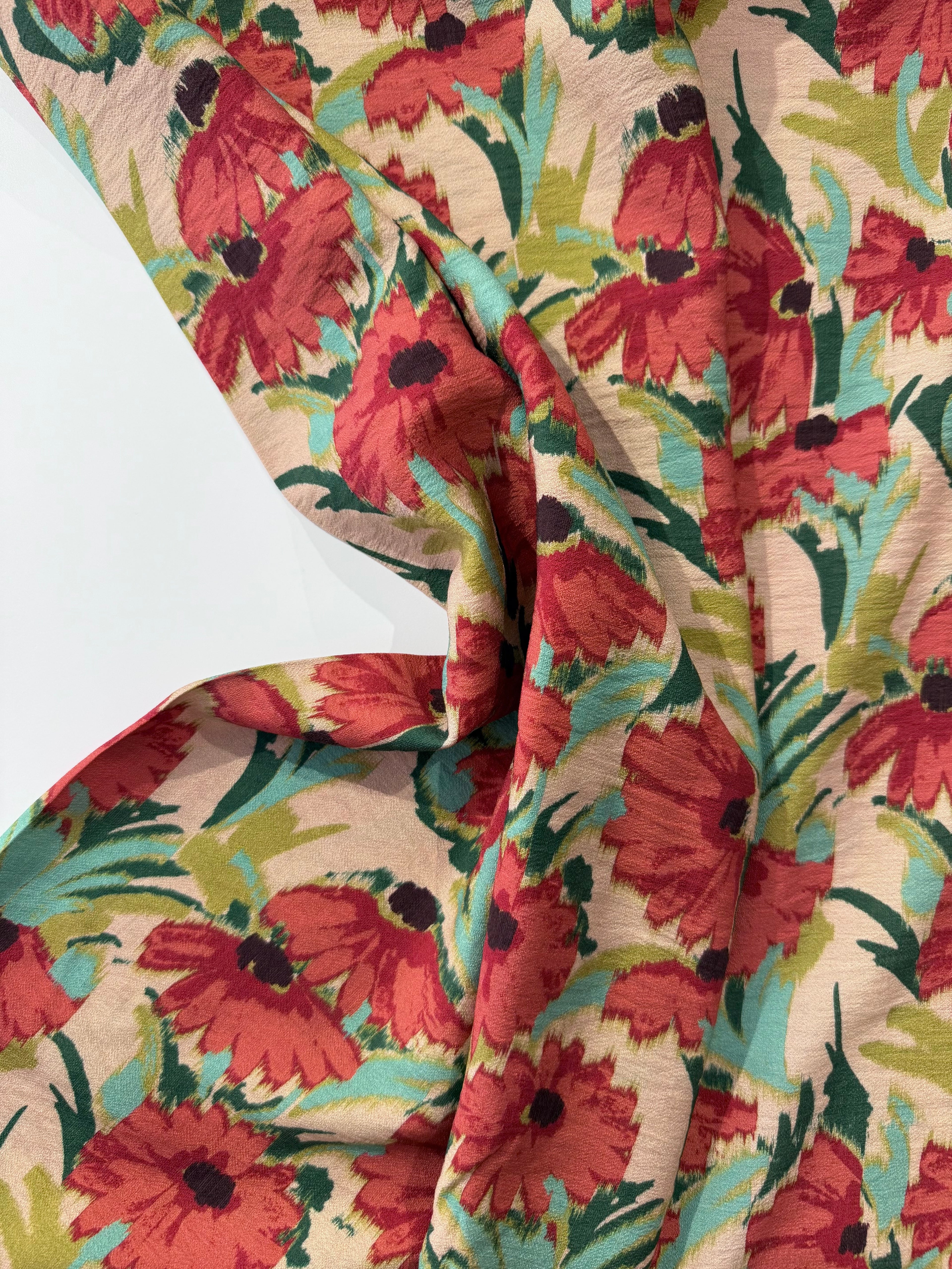Petals In The Rain EcoVero™ Rayon/Linen Blend Crêpe By Lady McElroy