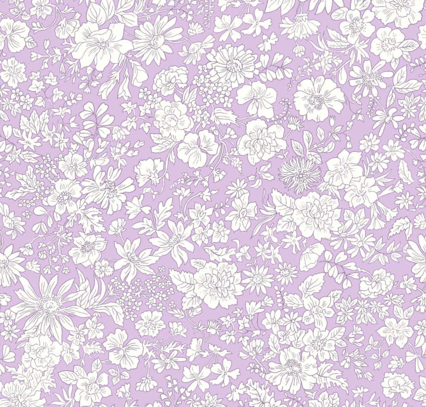 Emily Belle Lasenby Cotton Individual Fat Quarter By Liberty Fabrics - Violet(Brights) 016666403A