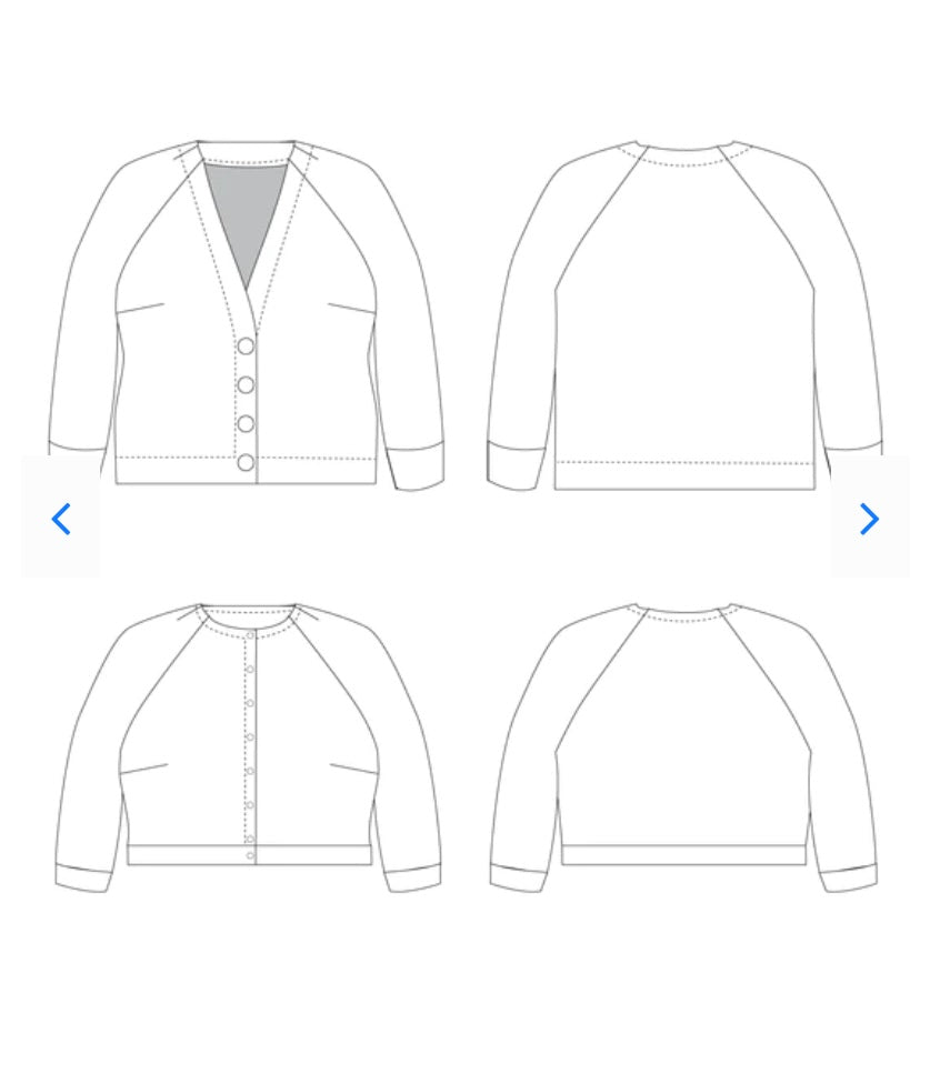 Cashmerette Fuller Cardigan Sizes 12-32