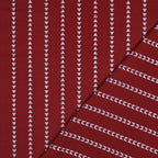 Burgundy Triangle Stripe Yarn Dyed Cotton