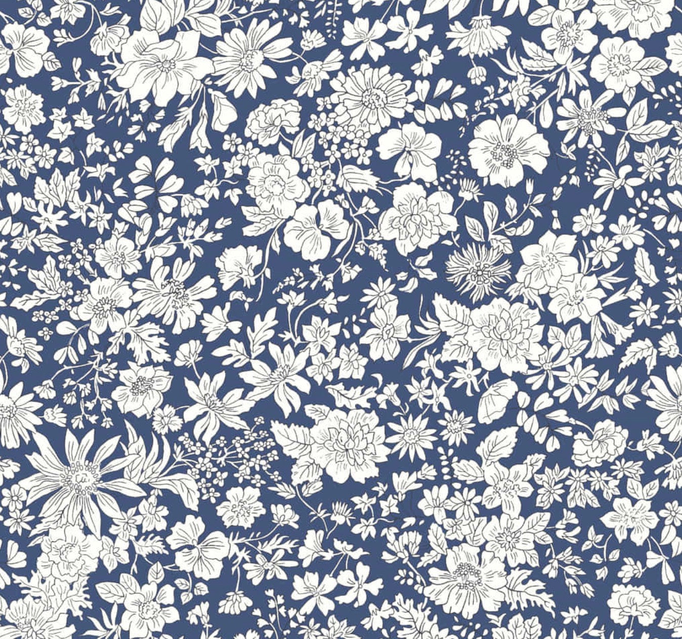 Emily Belle Lasenby Cotton Individual Fat Quarter By Liberty Fabrics - Sapphire (Jewel Tones) 01666441 A