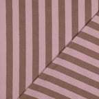 Light Pink And Brown Cotton Yarn Dyed Stripes