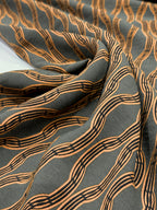 Abstract Trellis Viscose Blend - Forest Green