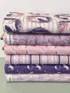 My Darling Unicorn - Tossed Pink Unicorn HG2275-22 By Karissa Schulten For Henry Glass