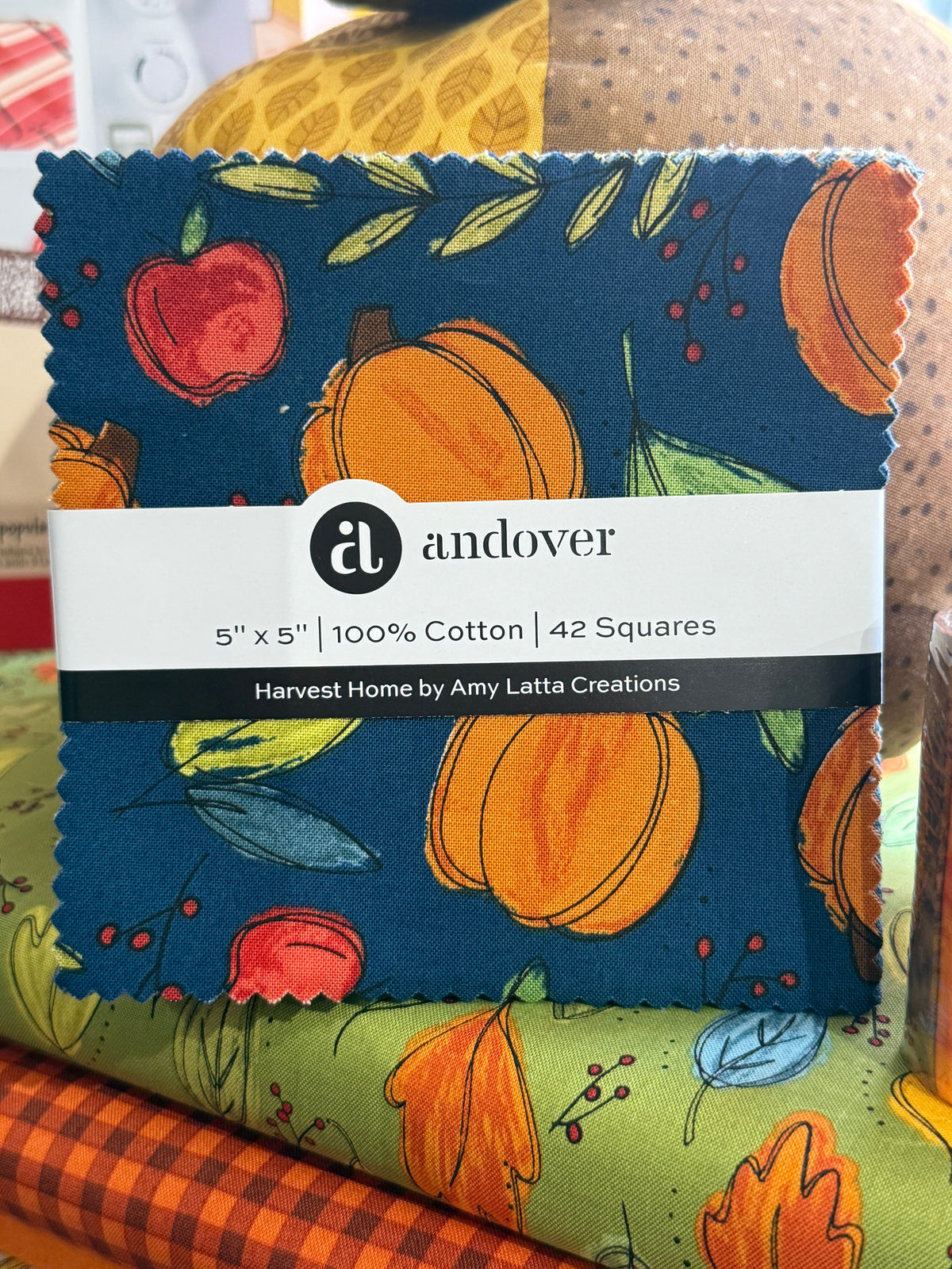 Charm Pack - 5 Inch Squares - Harvest Home By Amy Latta For Andover Fabrics
