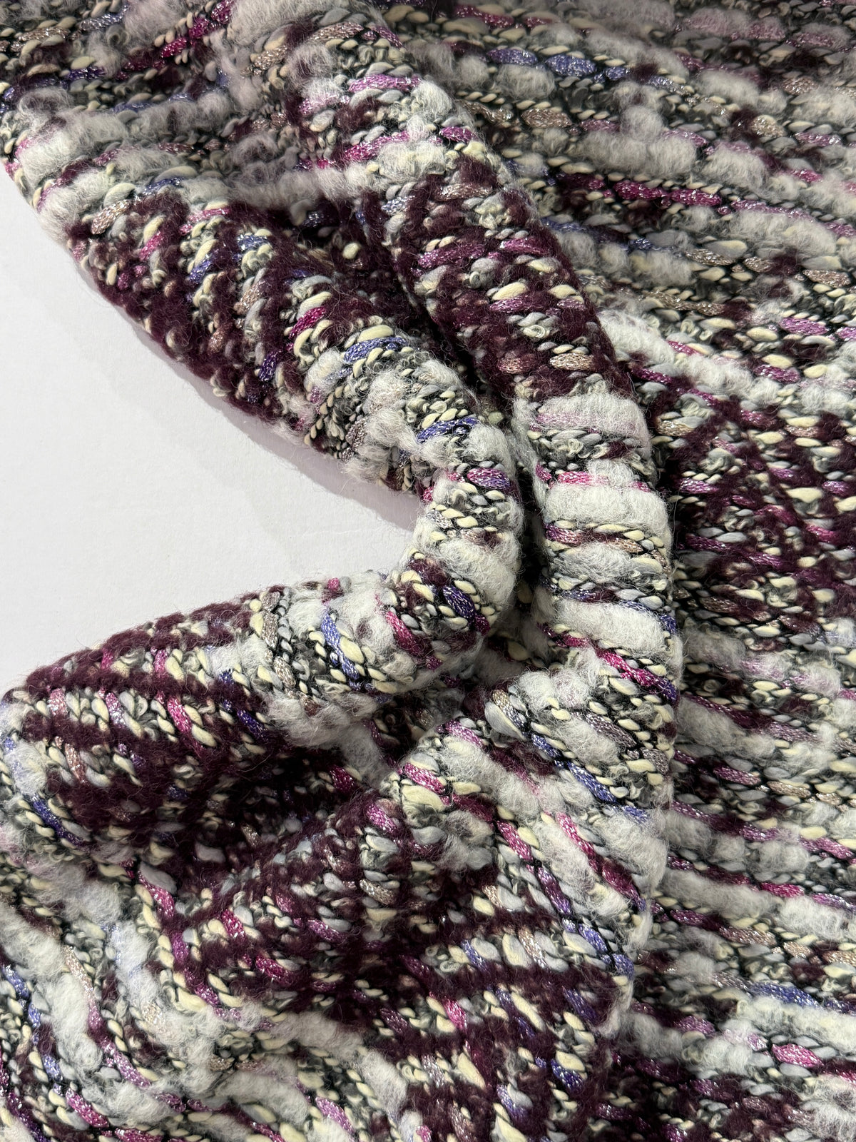 Damson Bouclé Tweed – Deadstock