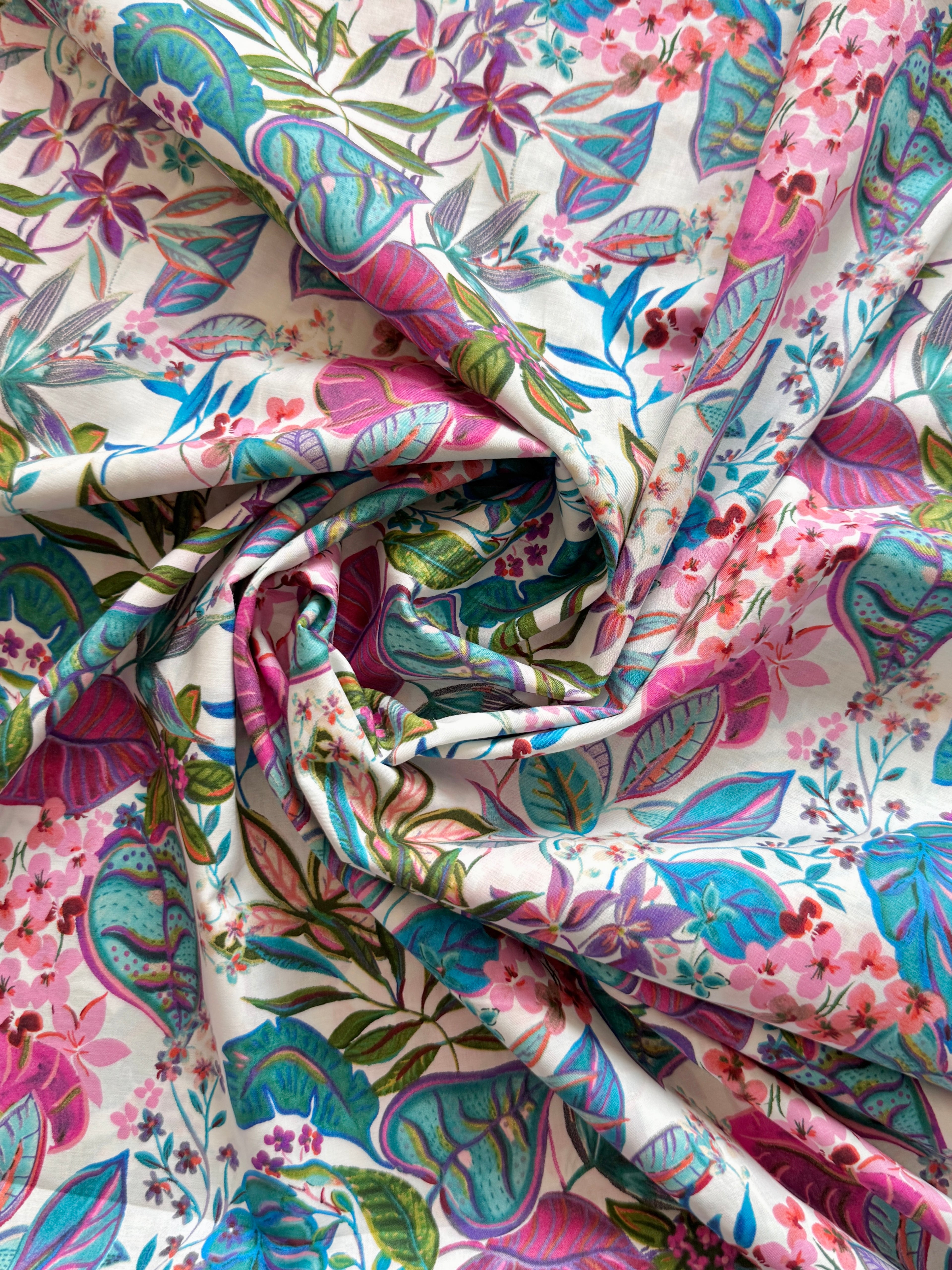 Peacock Garden Cotton Lawn