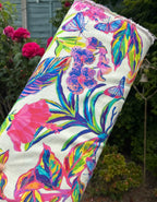 Tropical Butterfly Viscose Linen Blend