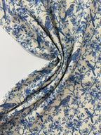 Delft Blue Viscose Linen Blend