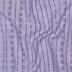 Lilac Dot Dash Stripe Yarn Dyed Cotton