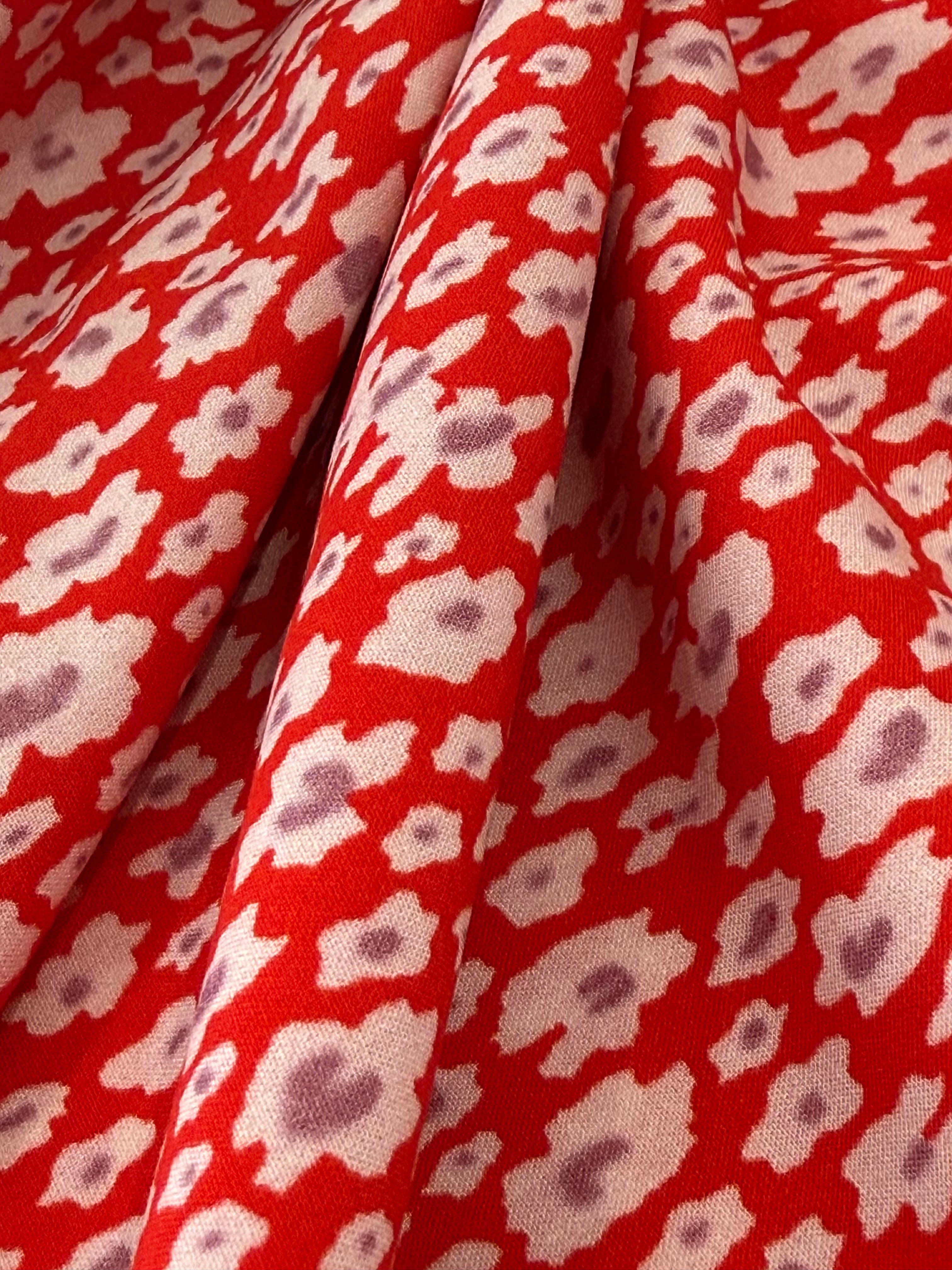 Wild Blossom Lyocell - Red