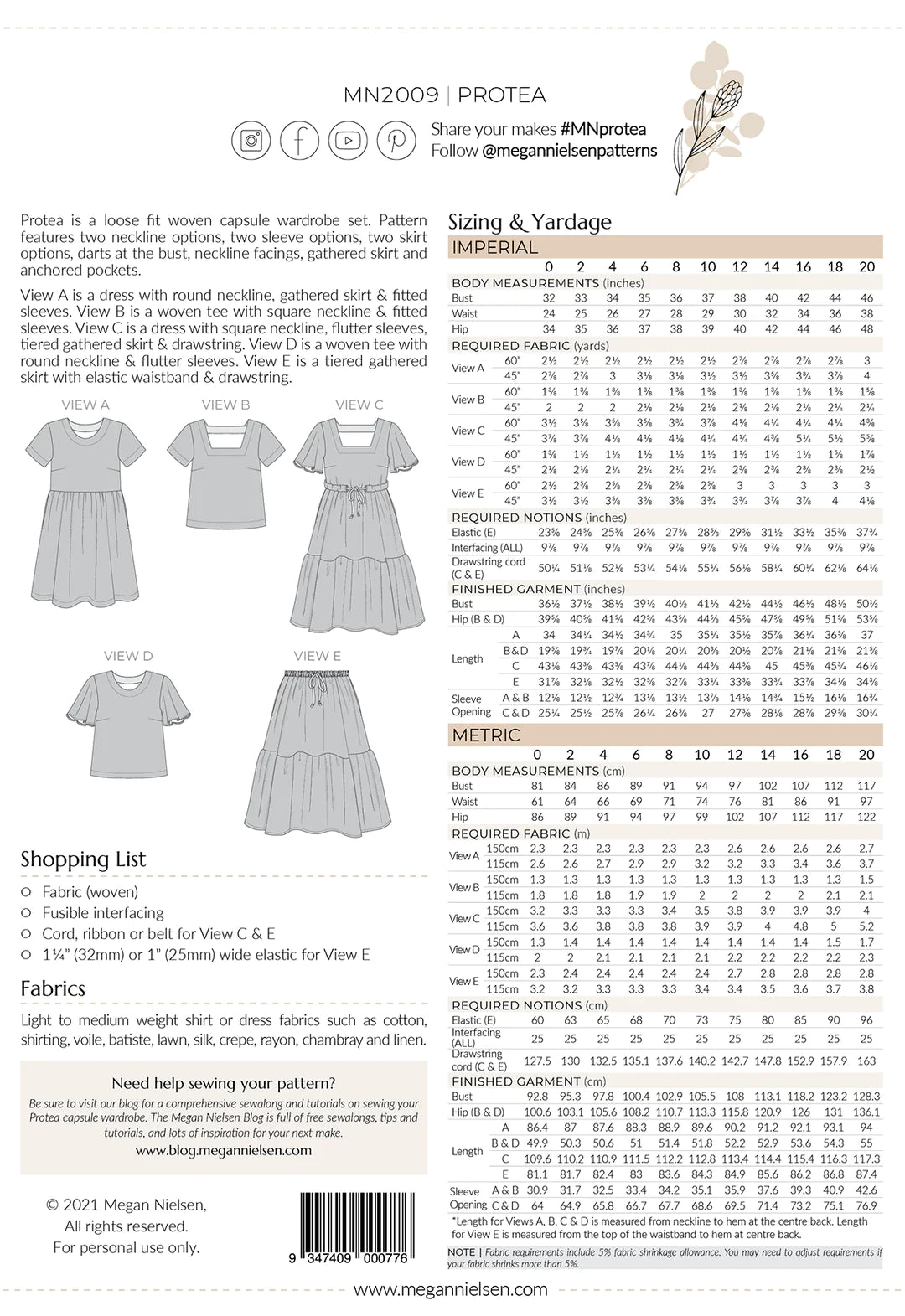 Protea Capsule Wardrobe By Megan Nielsen