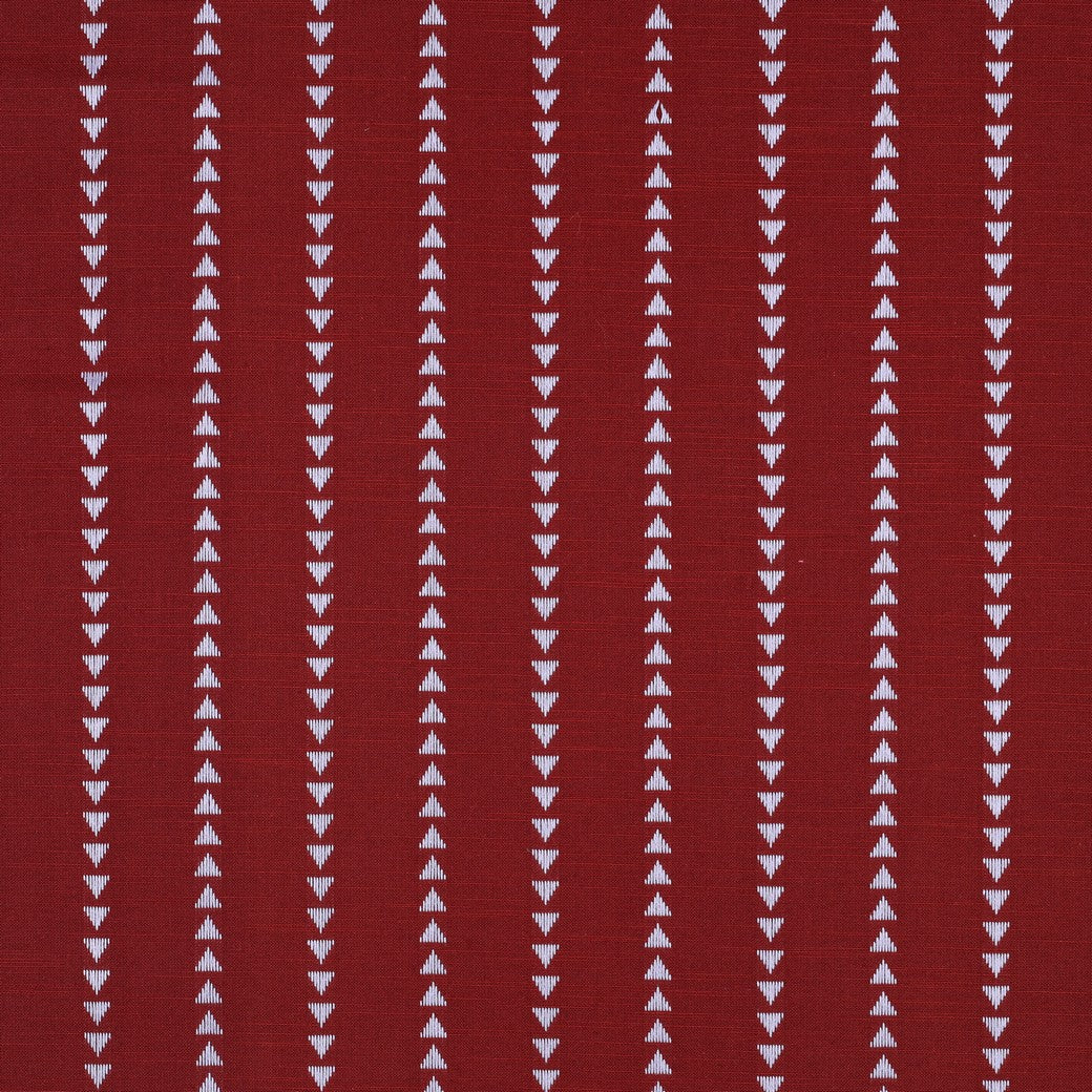 Burgundy Triangle Stripe Yarn Dyed Cotton