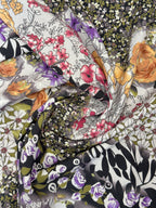Vintage Collage Viscose Poplin