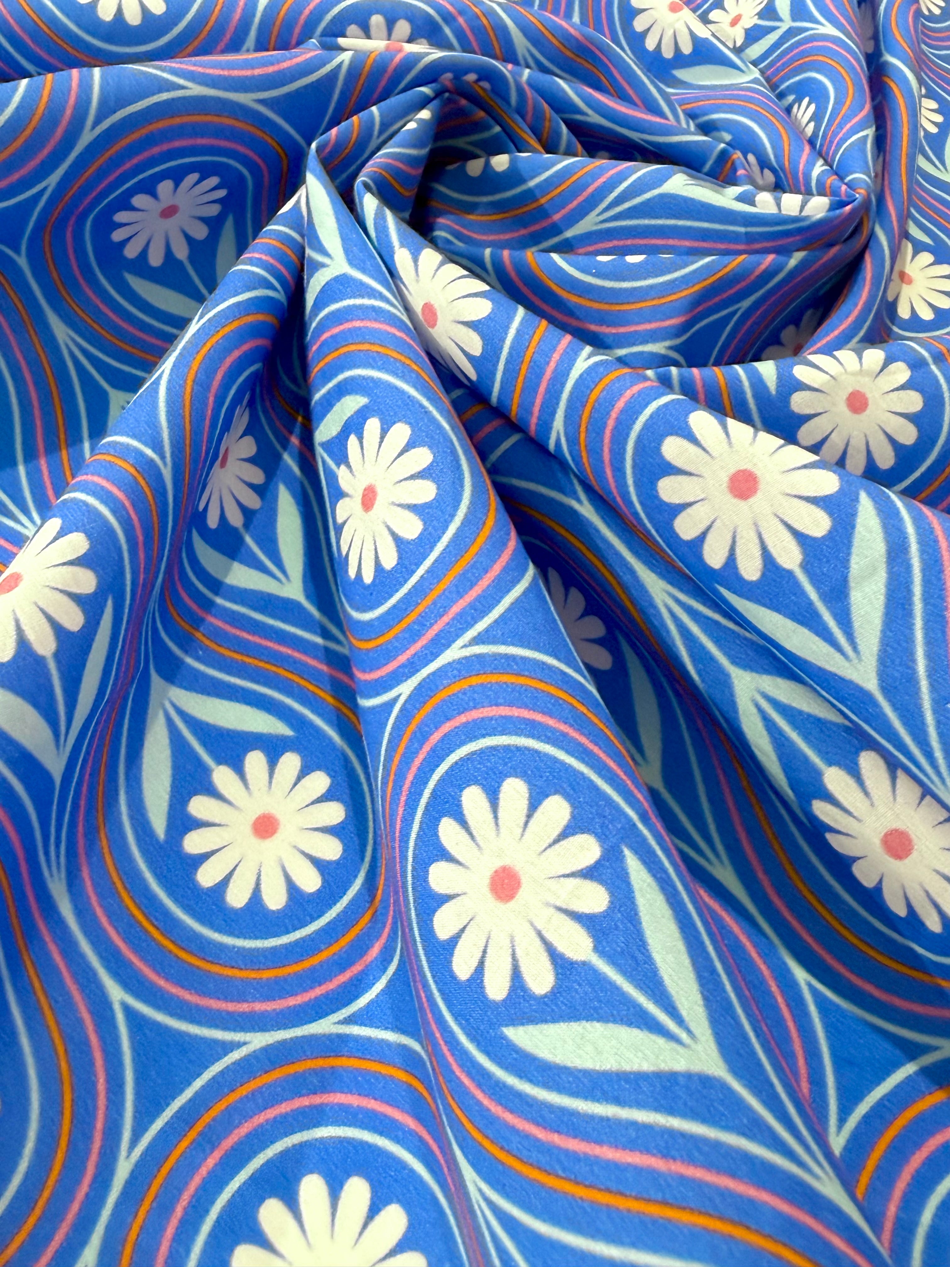 Peacock Daisy EXCLUSIVE - PURE 100% Organic Cotton By Lady McElroy