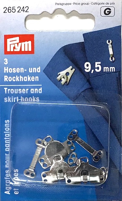 Prym 265242 Silver Colour Trouser &amp; Skirt Hooks