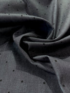 Flock Spot Stretch Indigo Denim